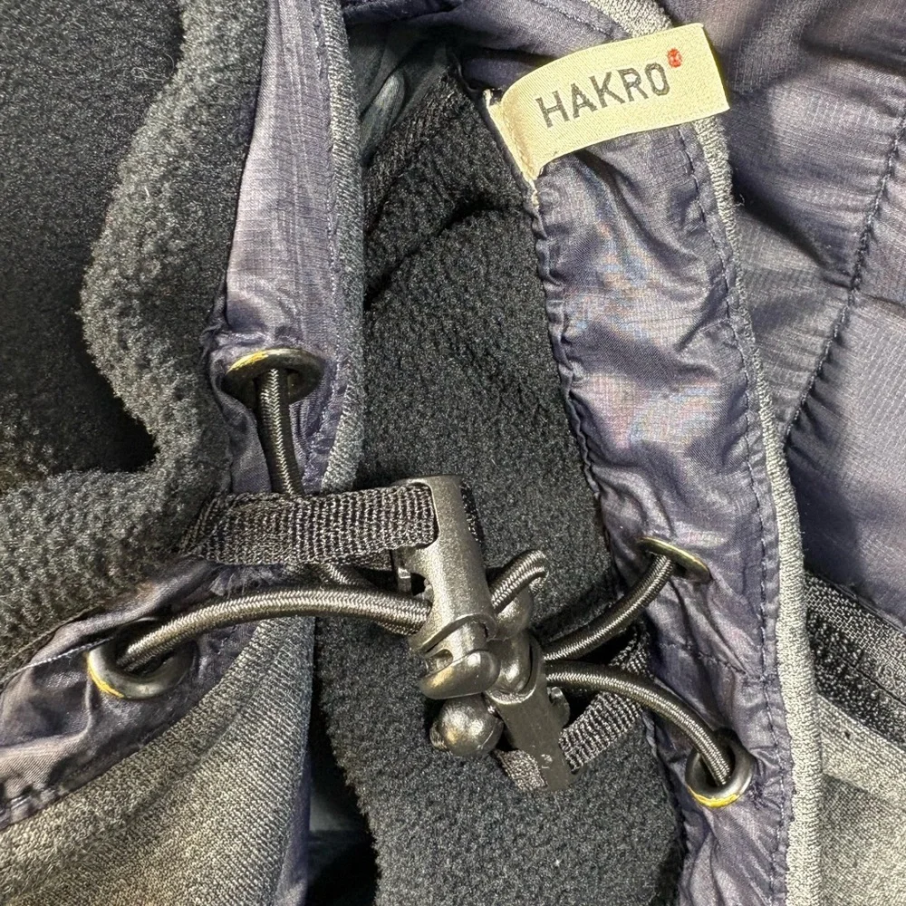 HAKRO Hybrid Gilet Contrast Navy Gray Outdoor Zip Front Vest - Picture 10 of 16